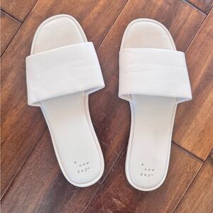 White sandals